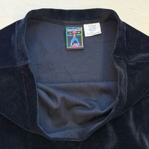 VTG American Girl Gear Black Velvet Skater Skirt Large